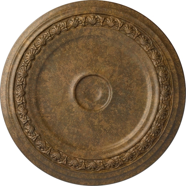 Ekena Millwork Carlsbad Ceiling Medallion (Fits Canopies up to 5 1/2"), 31 1/8"OD x 1 1/2"P, Rubbed Bronze CM31CARZS - main